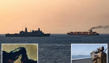 Strait of Hormuz ships targeted with three vessels hit by gunfire