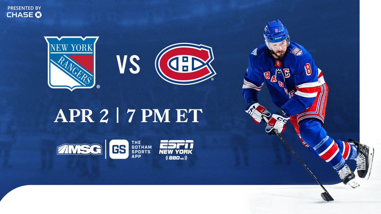 Rangers vs. Canadiens: Pregame Notes