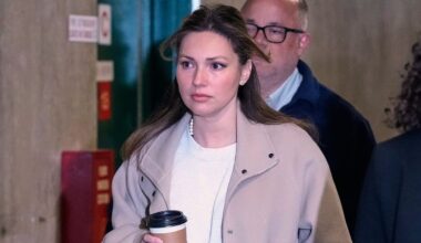 Jessica Mann arrives for Harvey Weinstein's trial in criminal court, in New York, Tuesday, April 28, 2026. (AP Photo/Richard Drew)