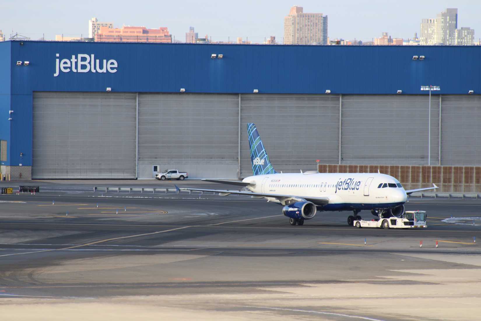 JetBlue operating at John F Kennedy (JFK) International Airport