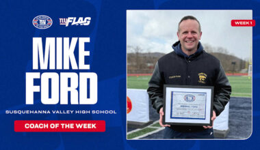 Giants name Susquehanna Valley's Michael Ford Girls Flag Football Coach of the Week