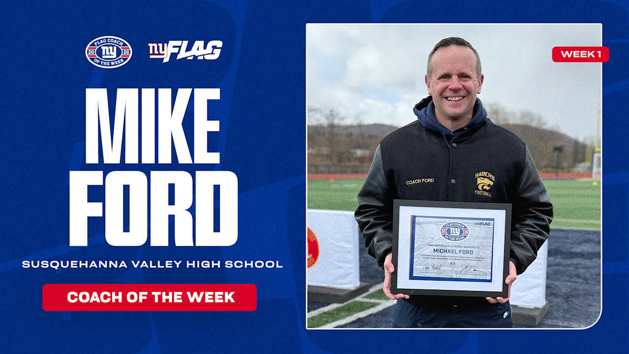 Giants name Susquehanna Valley's Michael Ford Girls Flag Football Coach of the Week