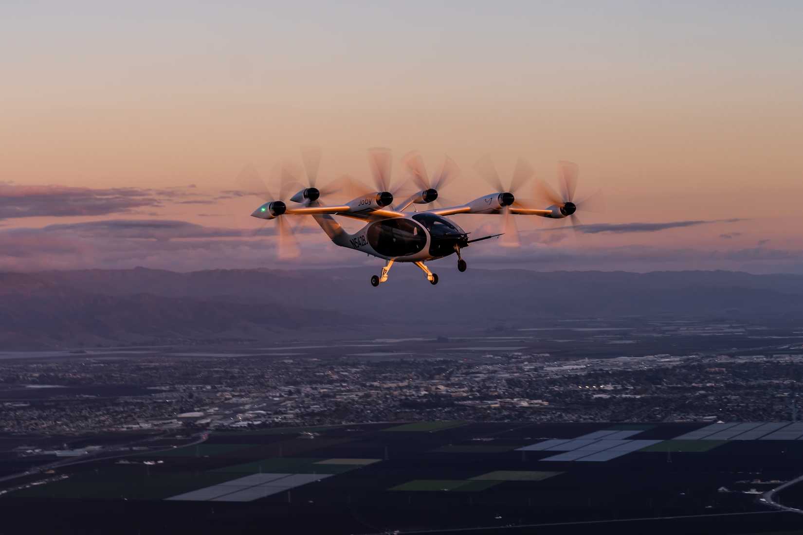 Joby Aviation Aircraft at sunset