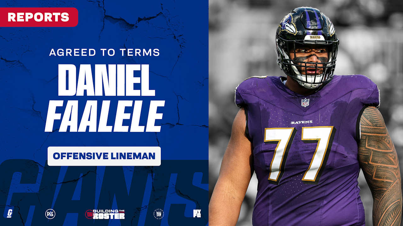 Giants agree to terms with OL Daniel Faalele, pending physical