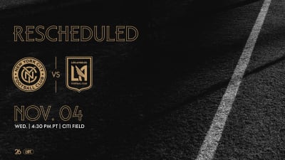 LAFC Road Match Against New York City FC Rescheduled