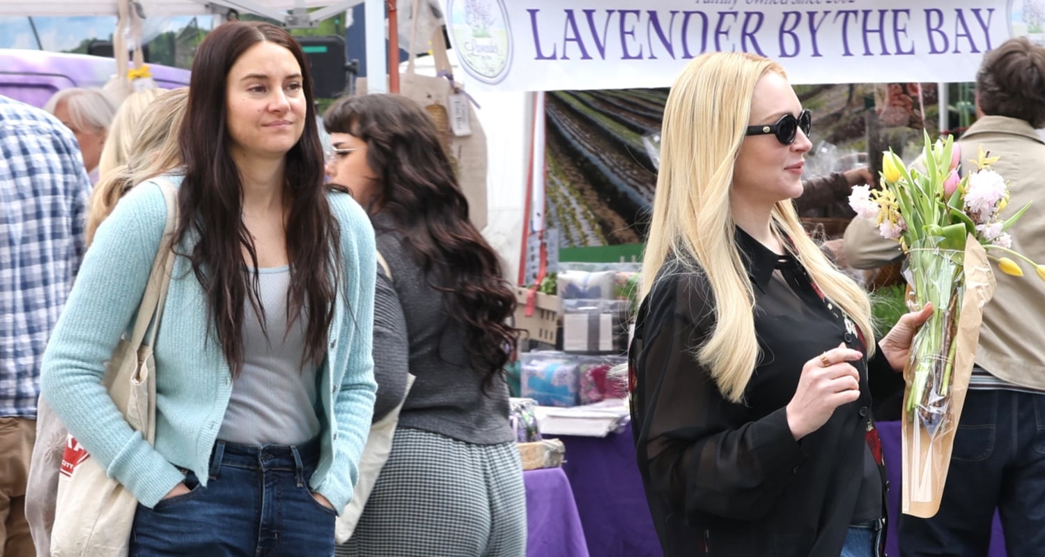 Lindsay Lohan & Shailene Woodley Film ‘Count My Lies’ at Farmers Market in Brooklyn | Candid Photos, Count My Lies, Lindsay Lohan, Shailene Woodley | Celebrity News and Gossip | Entertainment, Photos and Videos