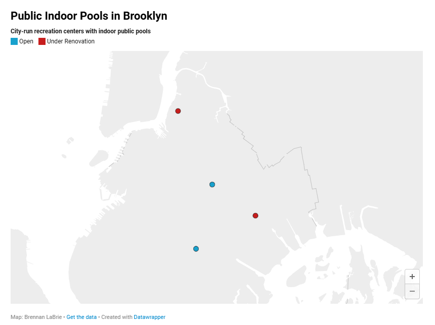 map showing pools