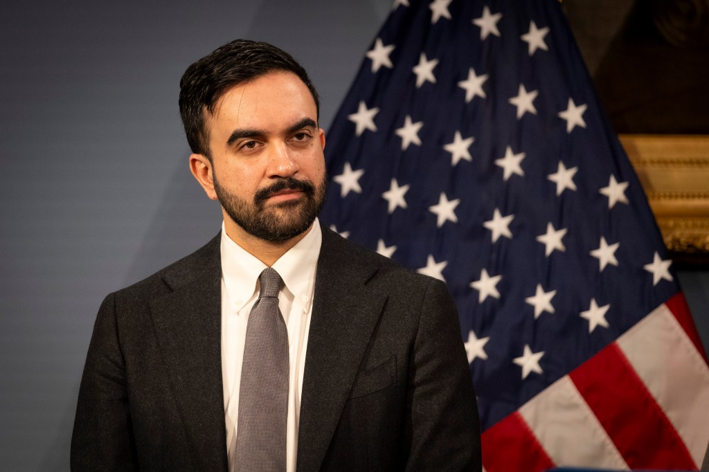 Mayor Mamdani announcing an appointment at City Hall.