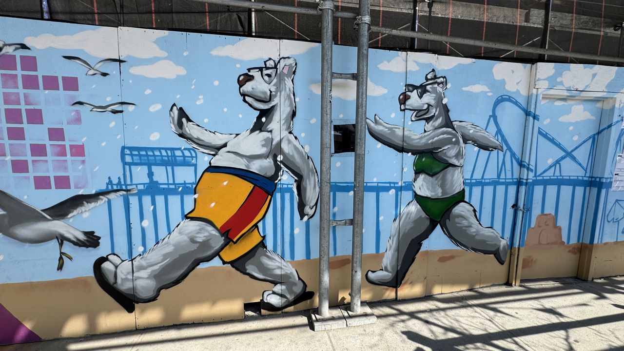 Mural brightens up Coney Island construction site