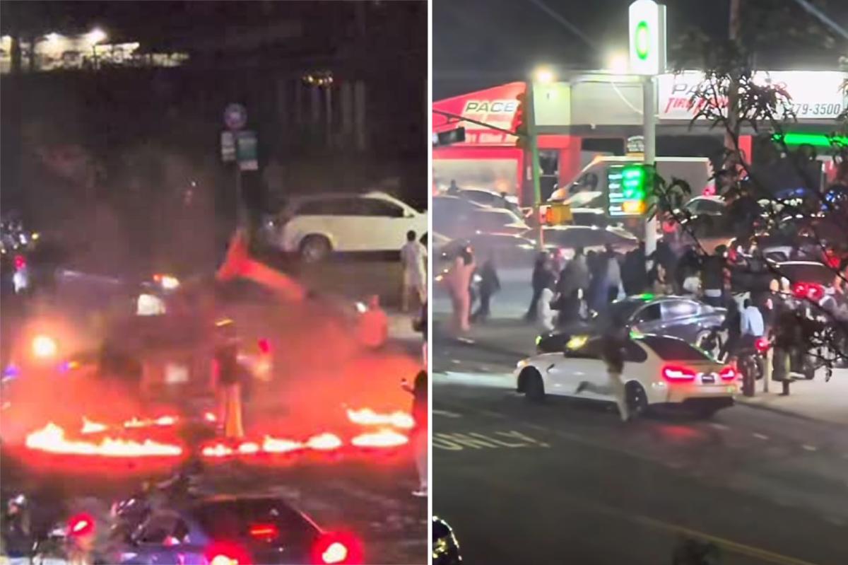 Driver arrested in car meet-up that wreaked havoc at NYC intersection: cops