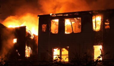 Devastating fire in Newark, N.J. displaces nearly 60 residents, leaves 6 firefighters hurt, officials say