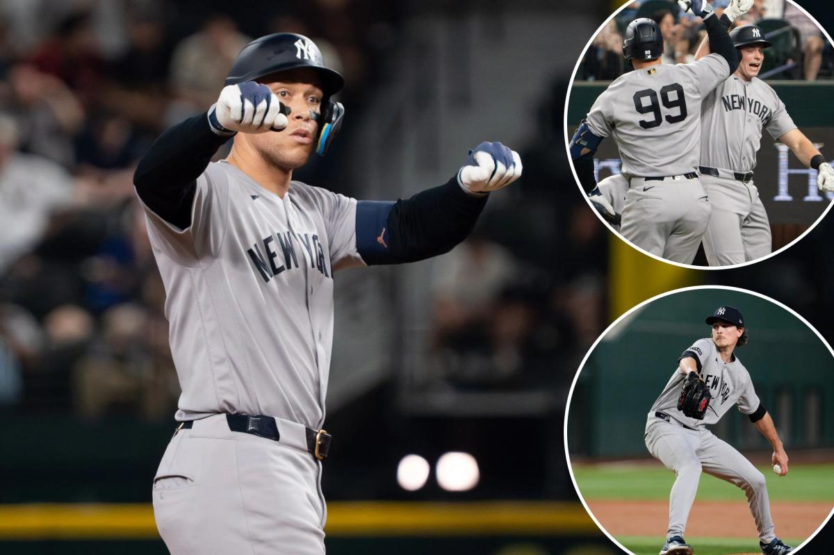 Aaron Judge, Ben Rice make homer history as Yankees keep rolling