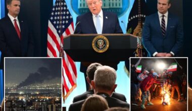 Trump says US military will stay around Iran until Tehran complies with deal — or else 'shootin' starts'