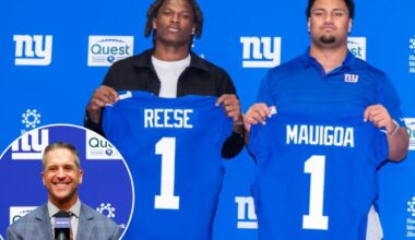 Arvell Reese, Francis Mauigoa pleasant Giants surprises for John Harbaugh