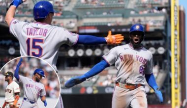 Mets offense wakes up late to rally by Giants for third straight win
