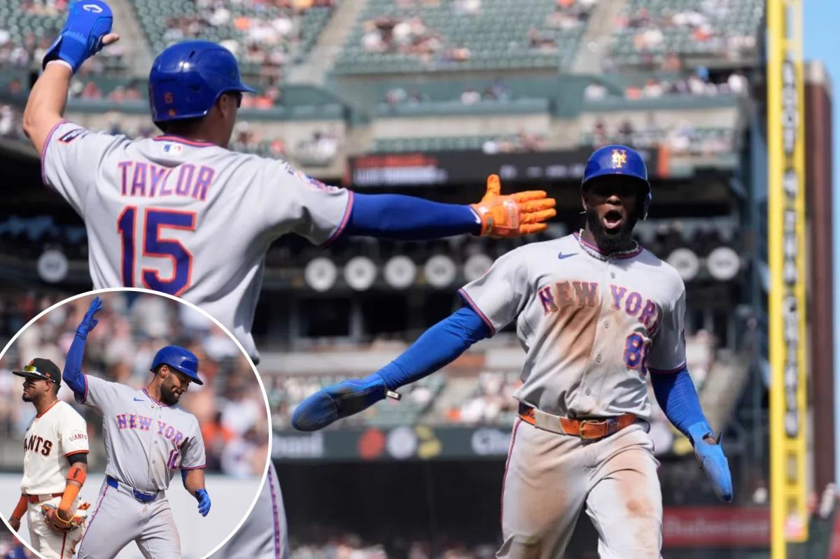 Mets offense wakes up late to rally by Giants for third straight win