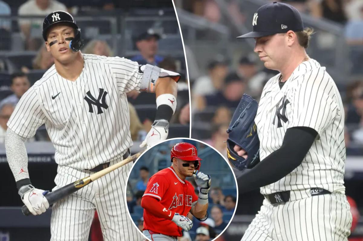 Yankees' bats go quiet as Angels mash five homers in lopsided loss