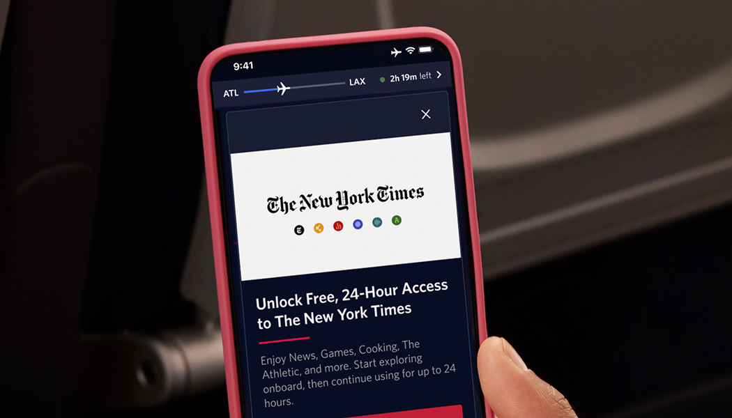 Delta Sync welcomes The New York Times onboard: World-class journalism, games and more to discover