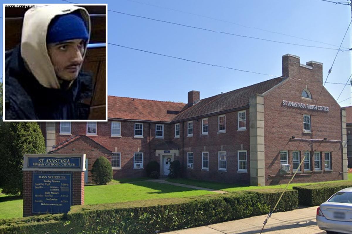 NYPD hunts suspect who robbed Queens church and desecrated its holy water