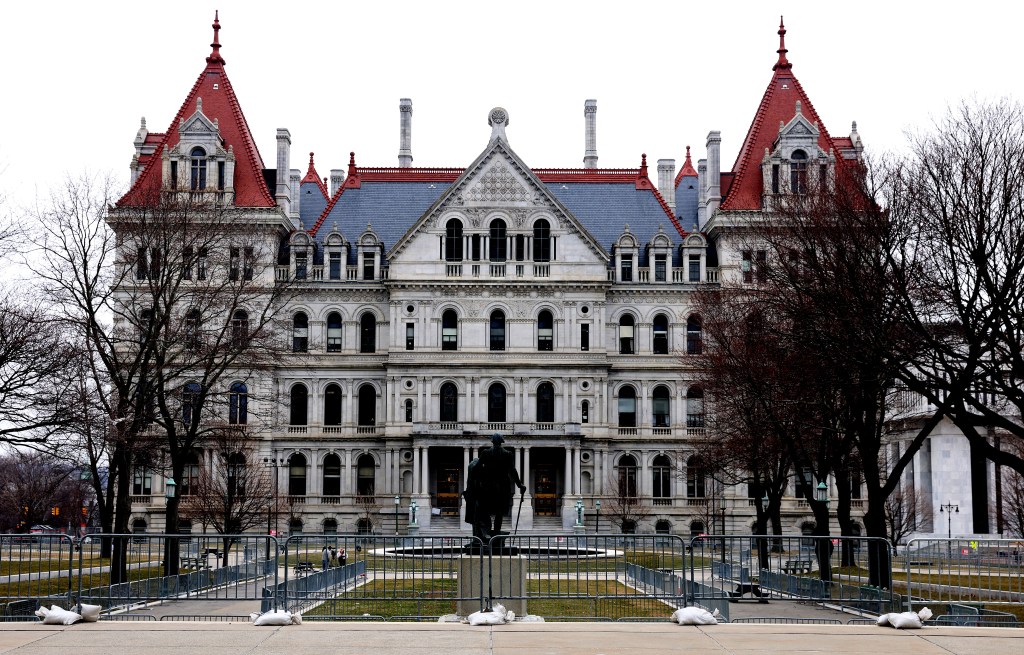 The New York State Capitol building in Albany, New York.
