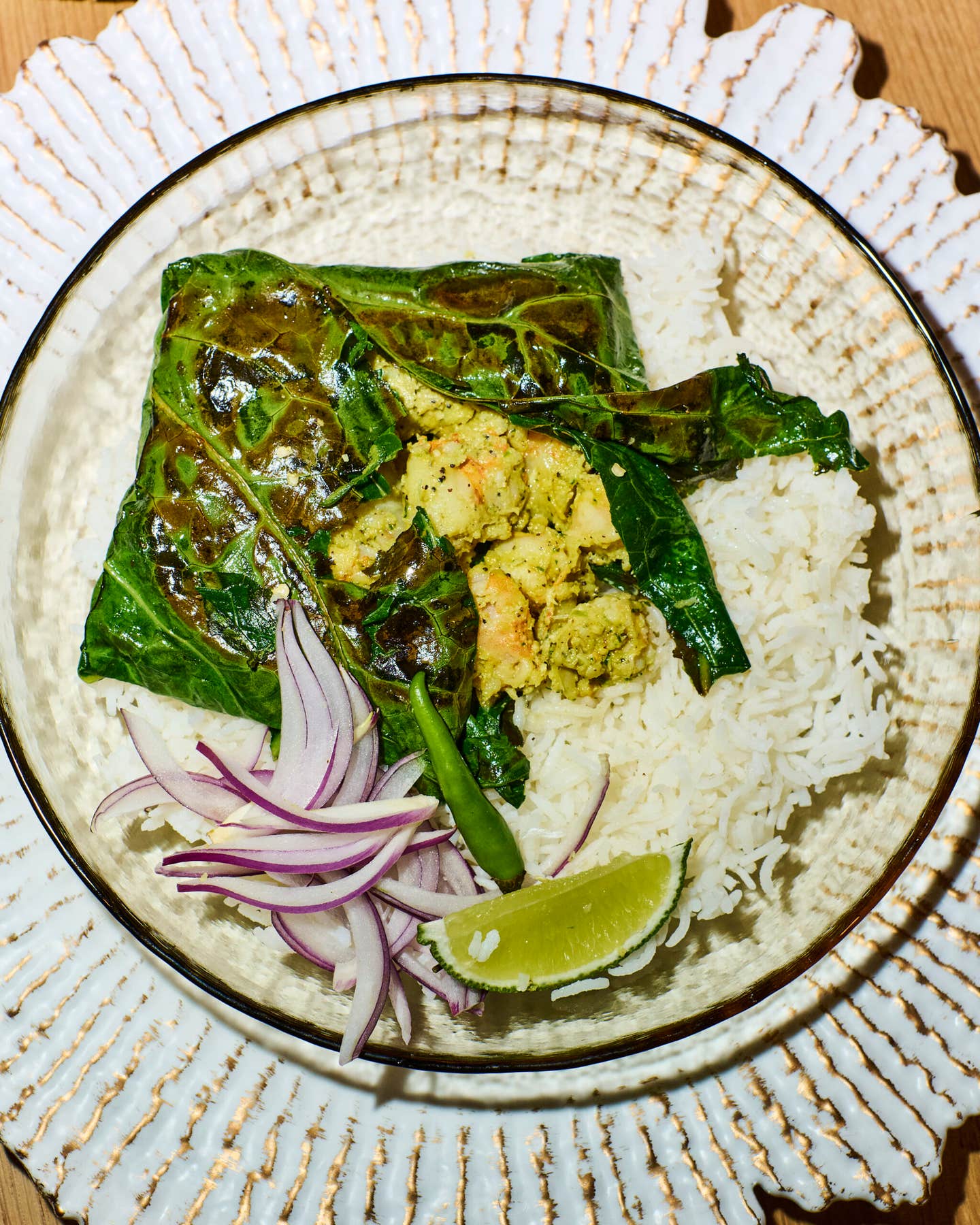 Collard Shrimp Paturi