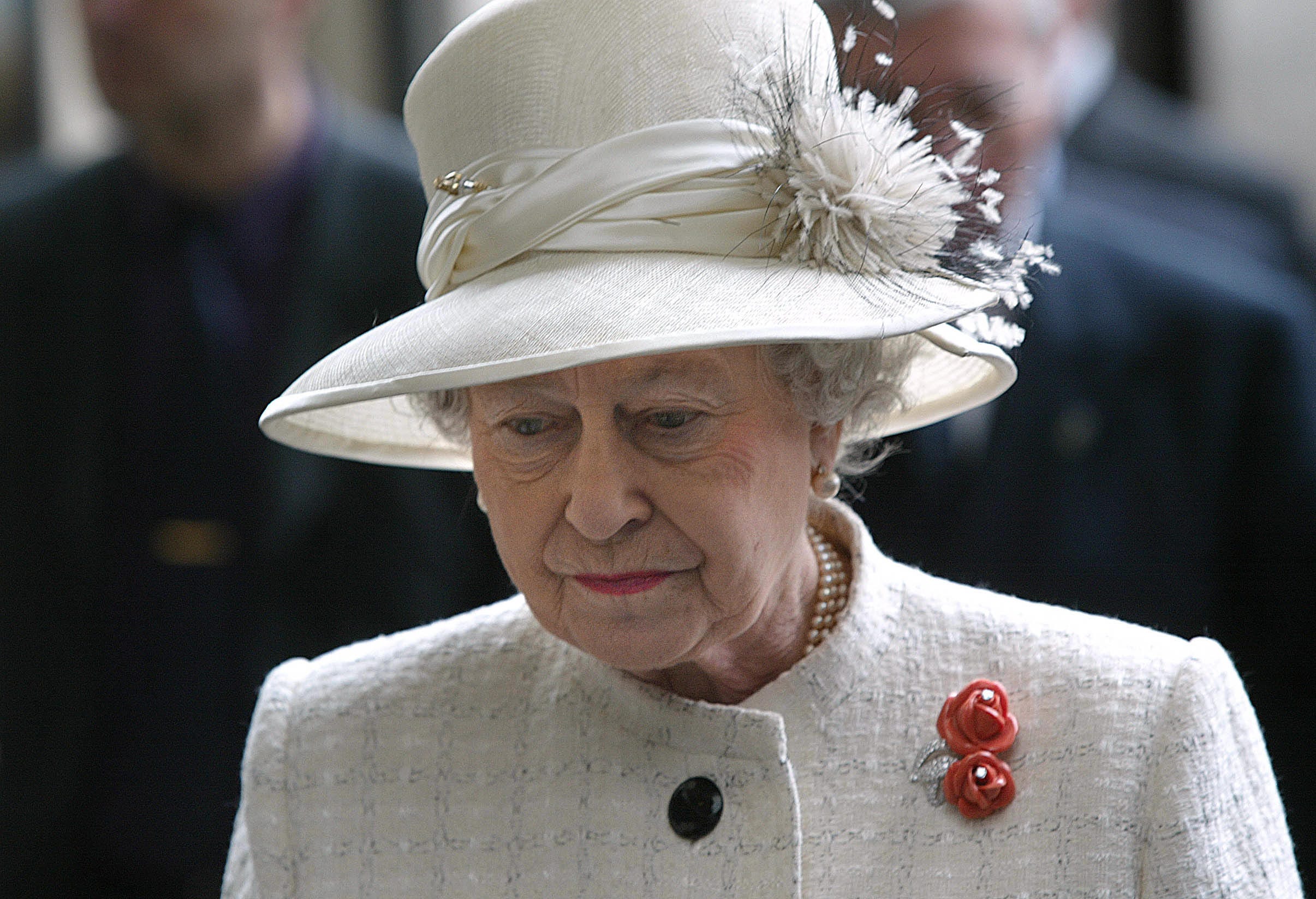 Queen Elizabeth II arrives at the Gare d