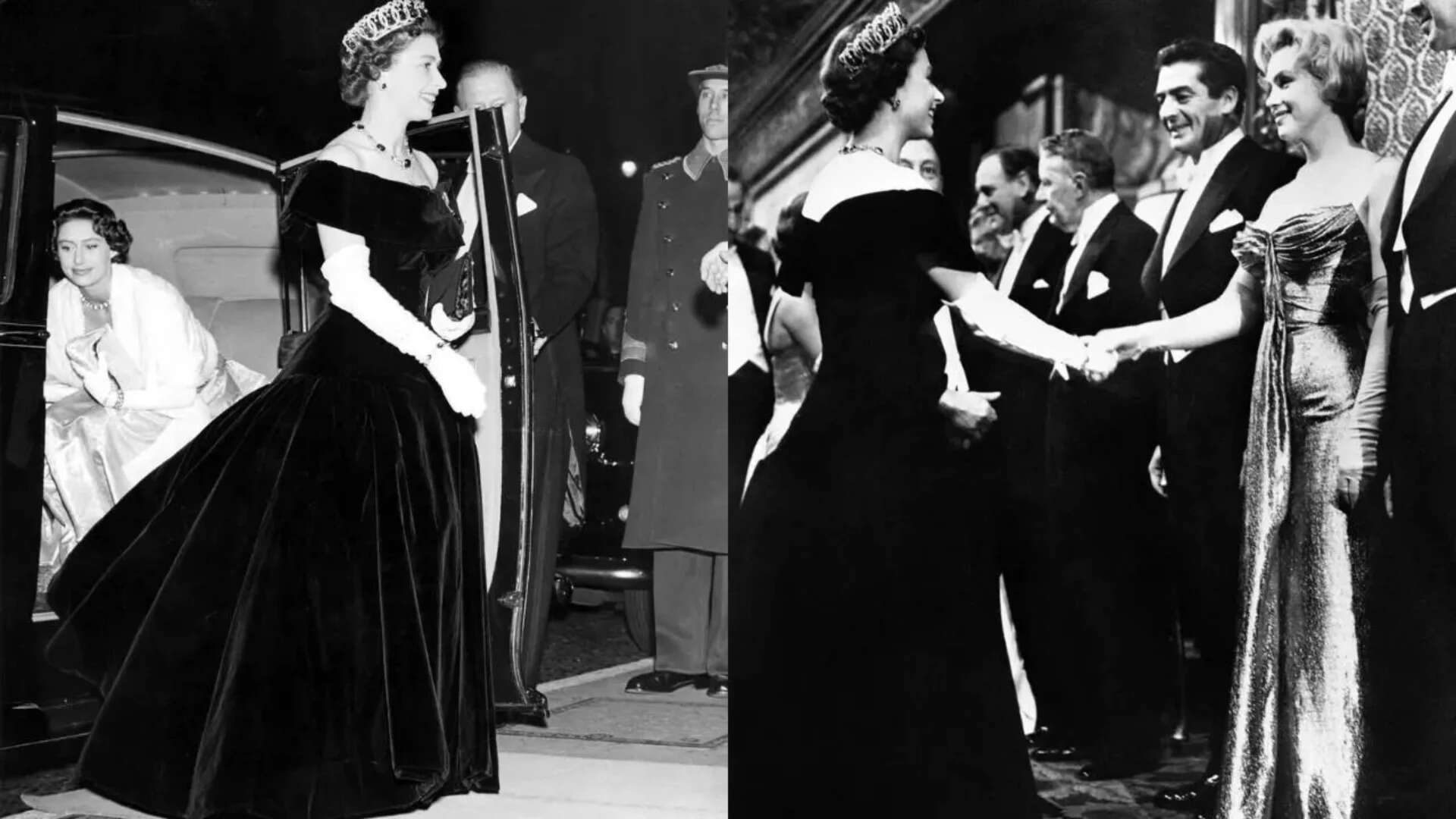Queen Elizabeth II met Hollywood actress Marilyn Monroe in 1956 Queen Elizabeth II met Hollywood actress Marilyn Monroe in 1956