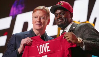 Jeremiyah Love favored for ROY, followed by Tate, Mendoza