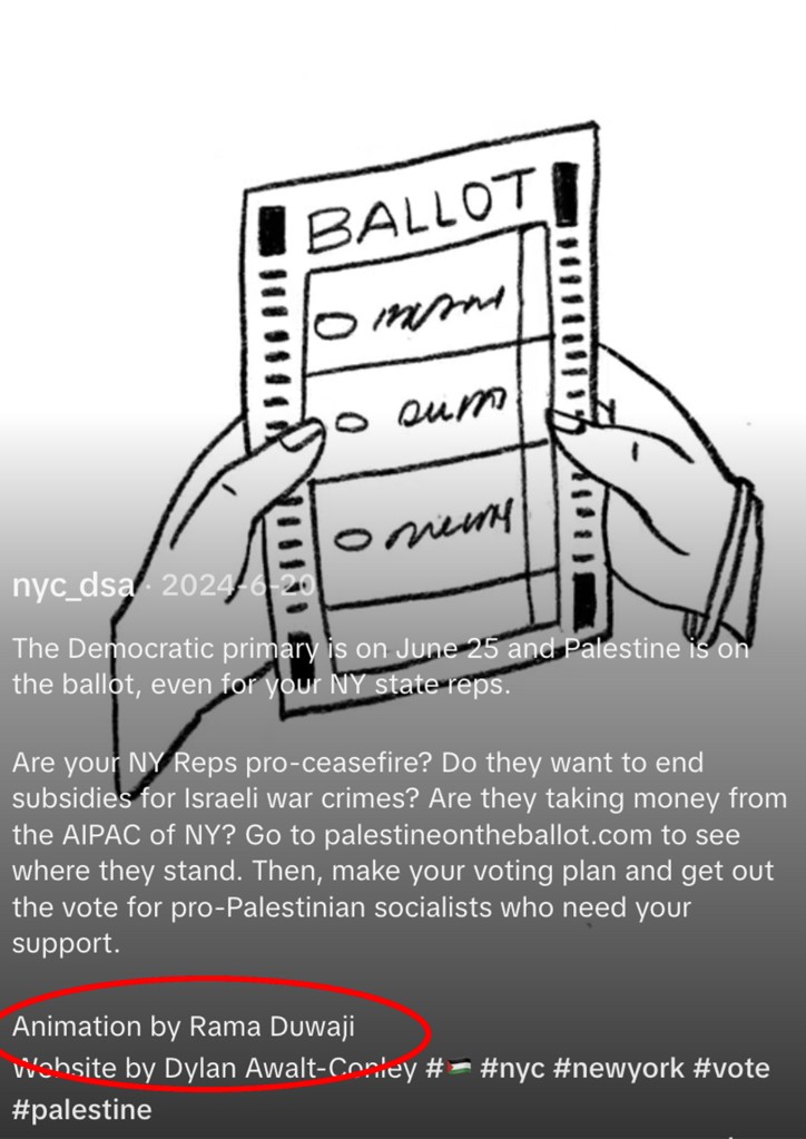Illustration of a hand holding a ballot with "BALLOT" written on it.