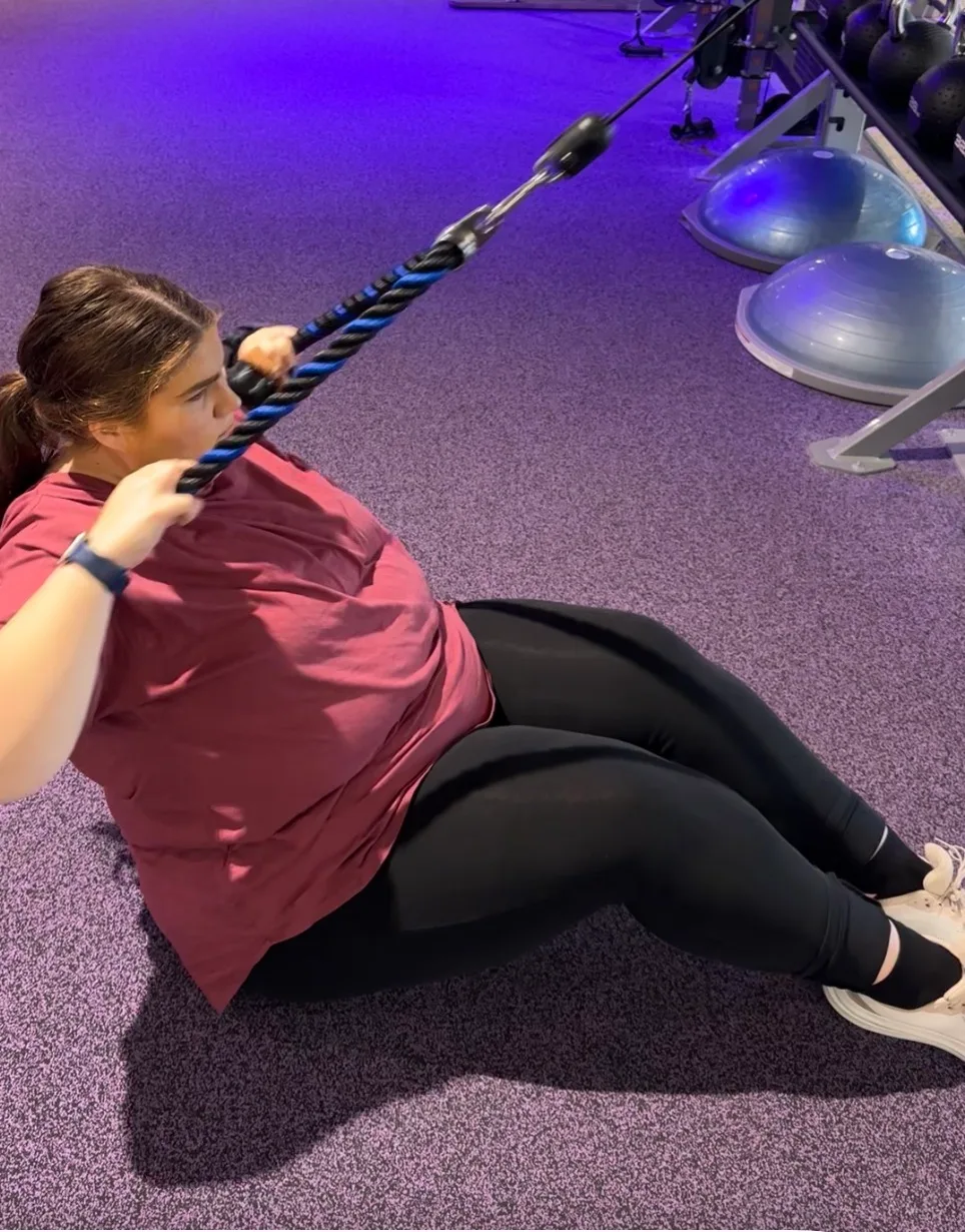 Hannah Swinnerton at the gym