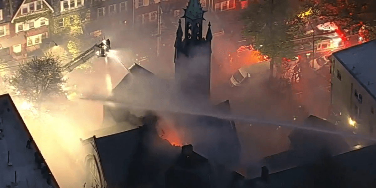New York City church fire: Flames rip through Reformed Church of Astoria