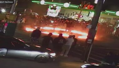 2 vehicles seized after fiery Maspeth, Queens, car meetup as NYPD searches for 8 suspects