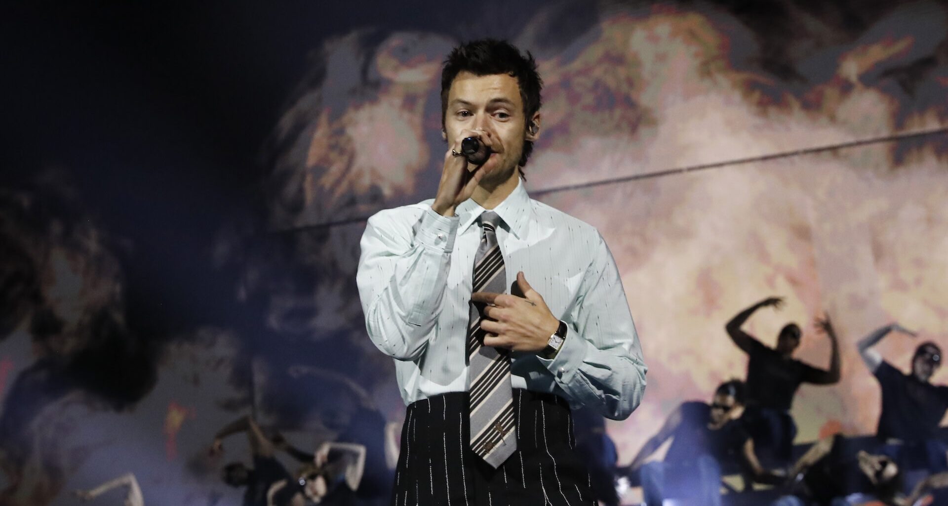 Harry Styles performs on stage during The BRIT Awards 2026.