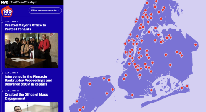 NYC Mayor Launches Website Tracking First 100 Days in Office