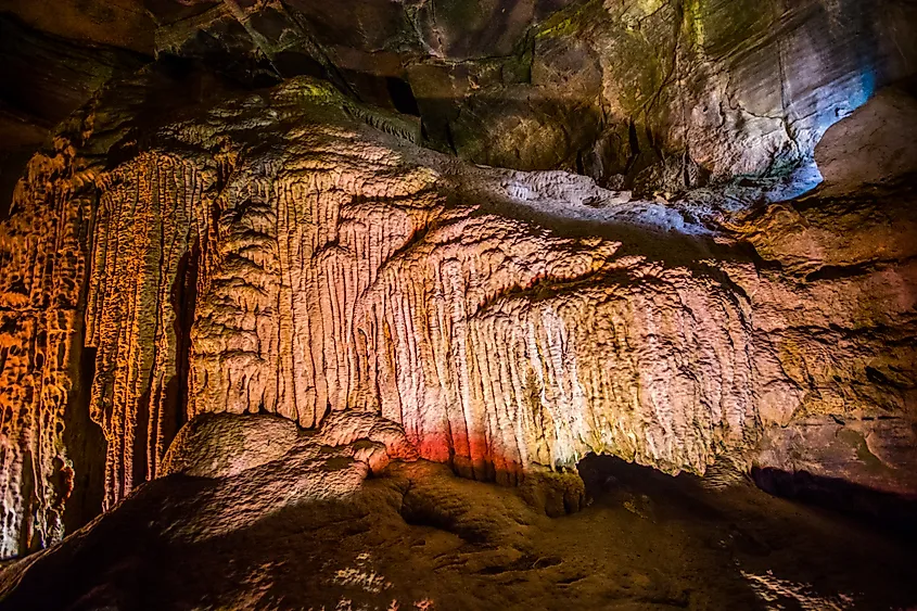 Inside Howe Caverns, New York.