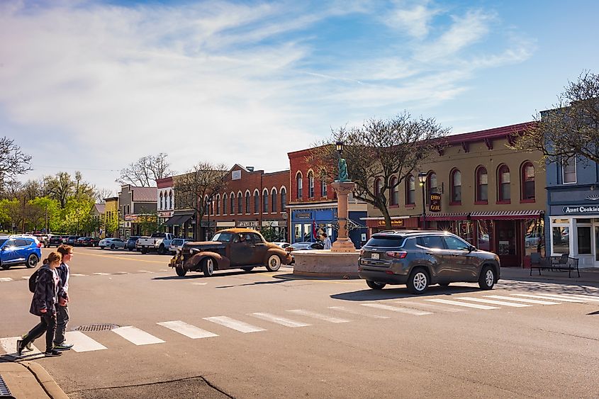 The beautiful downtown area of Geneseo, New York. 
