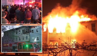 Six firefighters injured, dozens displaced after massive multi-building fire erupts in New Jersey