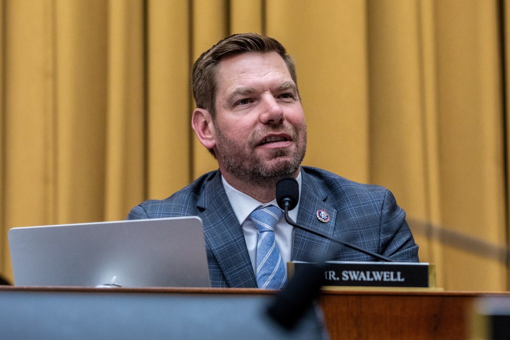 U.S. Representative Eric Swalwell in the House Judiciary Committee.