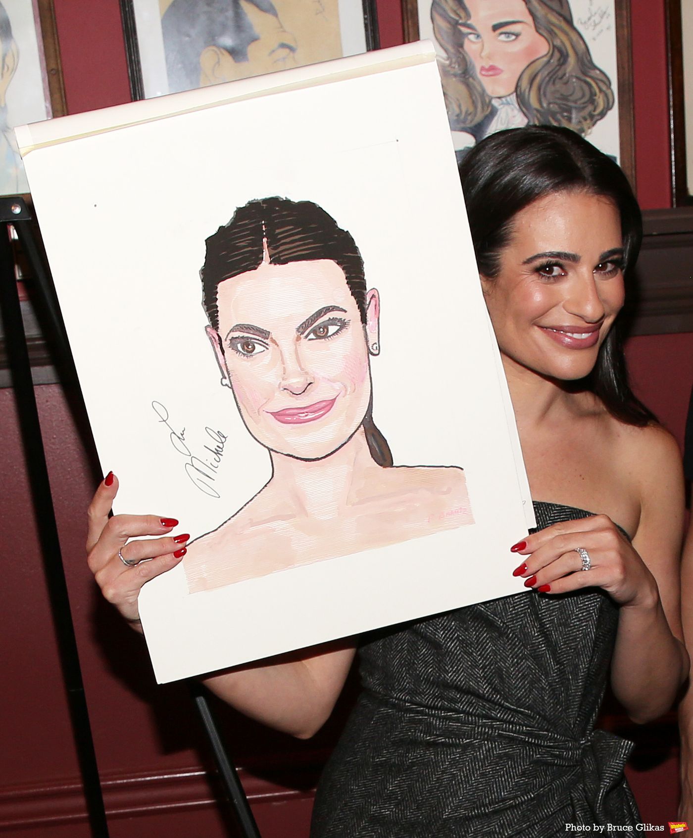 Photos: CHESS Star Lea Michele Receives Portrait at Sardi's  Image