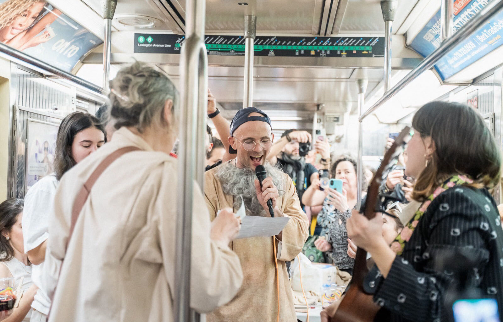 Jewish Rapper Hosts a Seder on NYC Subway Car