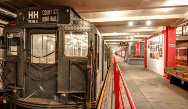 One of the many old trains that can be seen at the New York Transit Museum in Downtown Brooklyn. Photo: New York Transit Museum