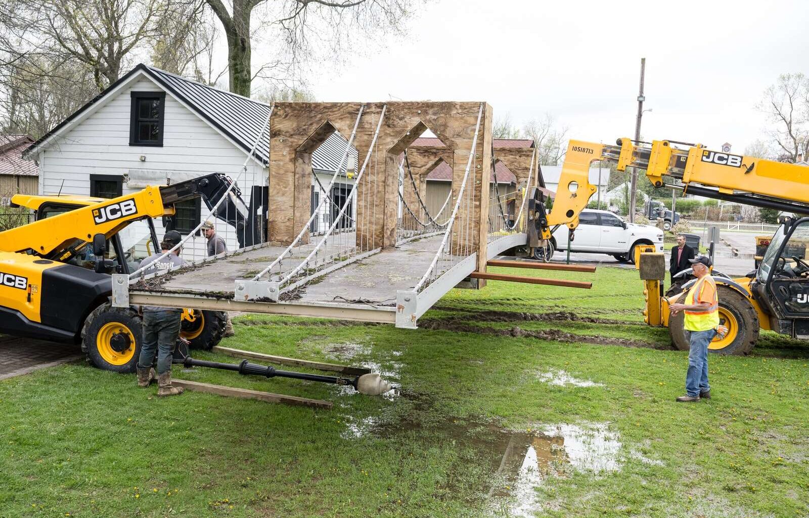 Iconic Brooklyn Bridge Replica Removed From Roebling Park — For Now – Butler Eagle