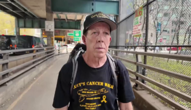 Marine veteran walks from Long Island to Staten Island for little girl battling cancer