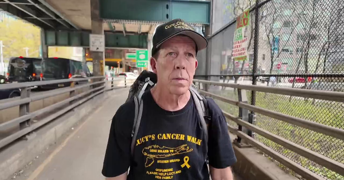 Marine veteran walks from Long Island to Staten Island for little girl battling cancer