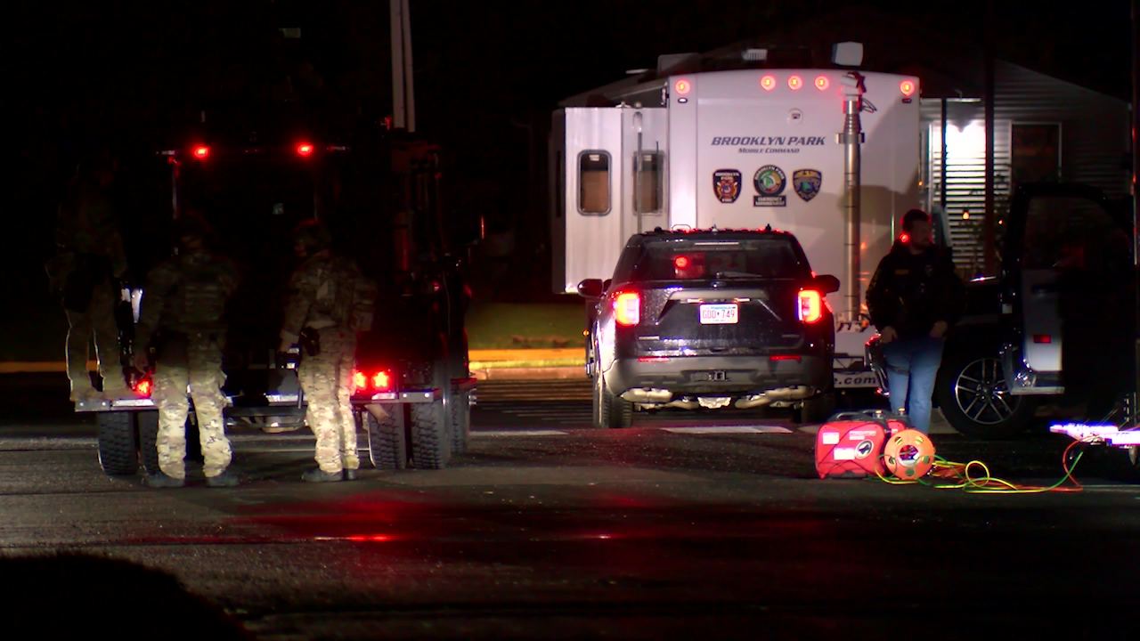 Brooklyn Park police search for armed suspect after shots fired in family dispute