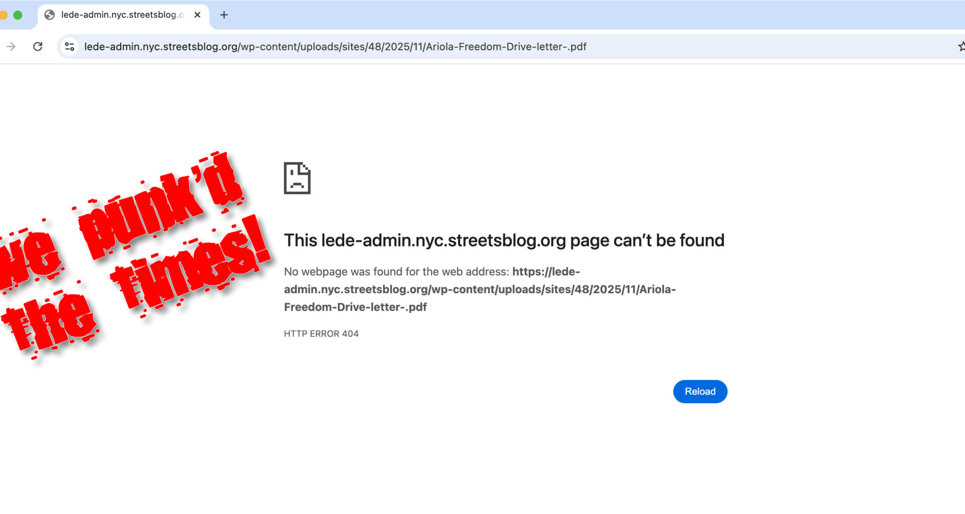 Wednesday’s Headlines: We 404’d The Times Edition