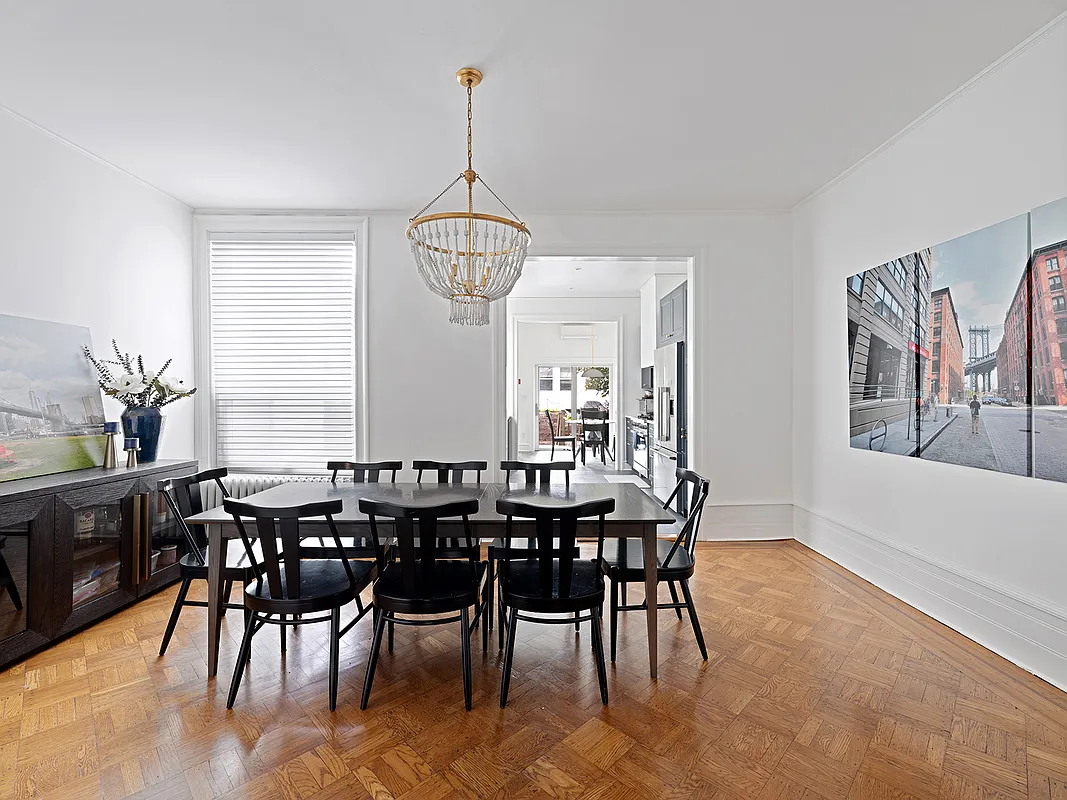 dining room with wood floor
