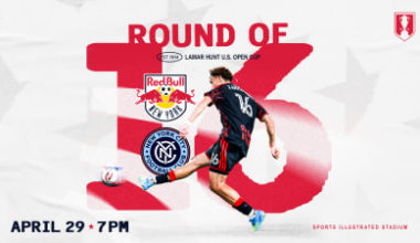 Red Bull New York Set to Host Rivals New York City FC in Round of 16 of the 2026 Lamar Hunt U.S. Open Cup at Sports Illustrated Stadium on Wednesday, April 29