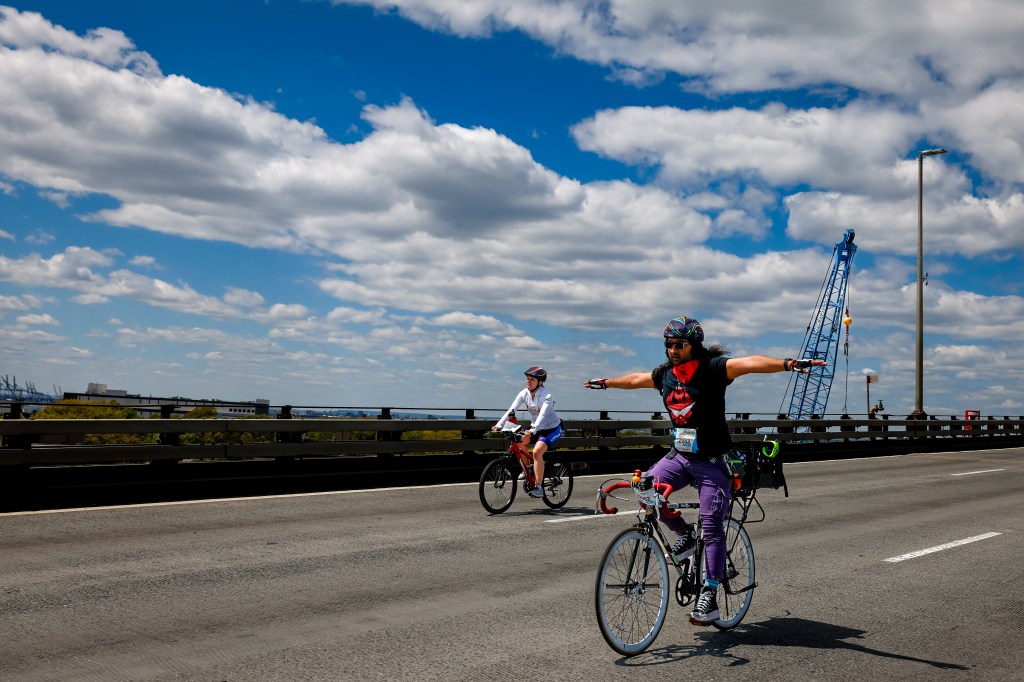 Cyclists from across all over the world participating in the Annual Five Boro Bike Tour on May 3, 2026 in New York City.