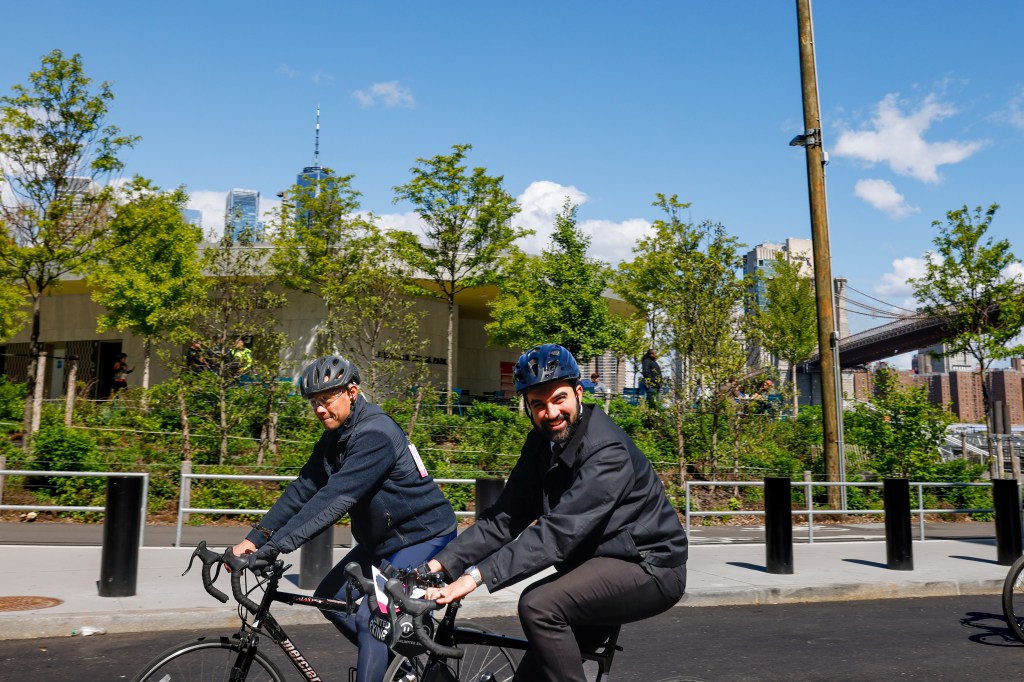 Mayor Zohran Mamdani participates in the Annual Five Boro Bike Tour on May 3, 2026 in New York City. 
